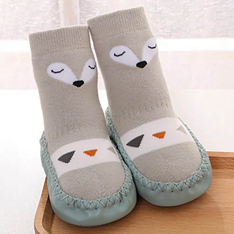 Повседневное модные носки для новорожденных, детей, носки с забавными рисунками для мальчиков и девочек, Нескользящие хлопковые носки с изображением носки-тапочки