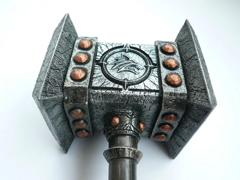 [Забавный] 1:1 масштаб 58 см Моделирование WOW Ogrim Doomhammer Смола оружие Модель взрослых детей косплей игрушки коллекция подарок