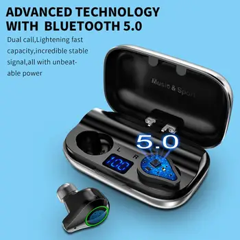 

T8 5.0 Bluetooth earphone TWS digital headset all metal in ear sports Bluetooth headphone
