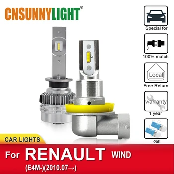 

CNSUNNYLIGHT LED Car Headlight Bulbs No Error Light For RENAULT WIND E4M From 2010.07 High Low Beam Lamps Car-Styling Headlamps