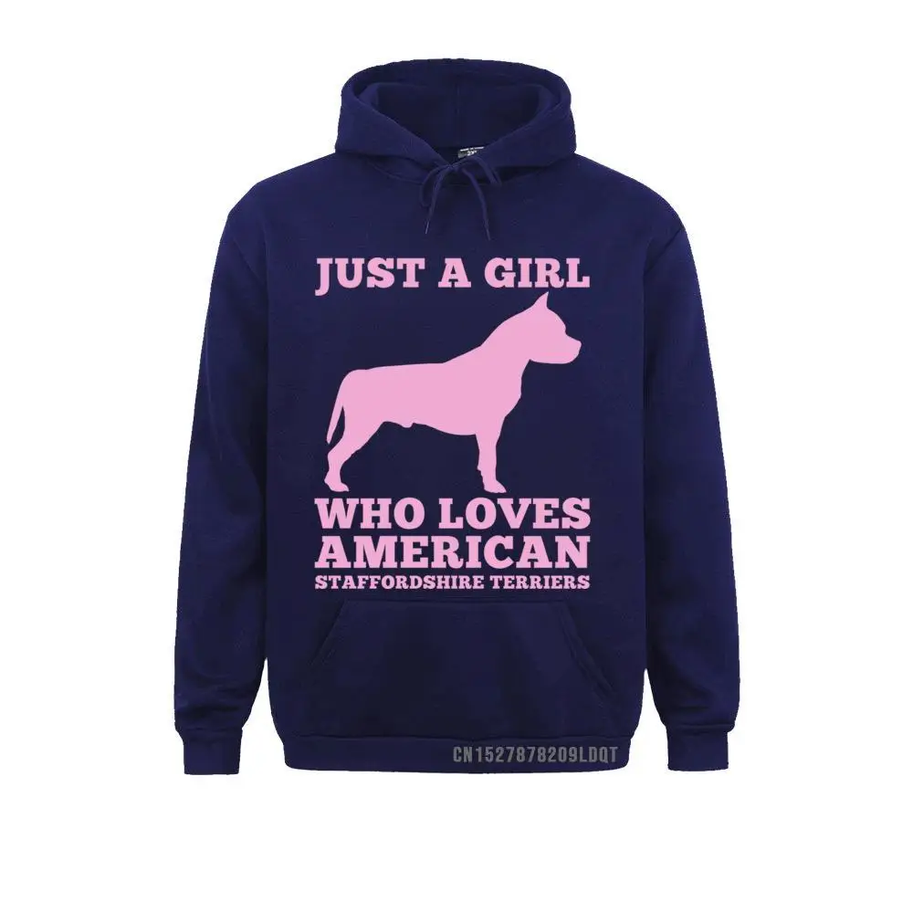 Faddish Women Sweatshirts Just A Girl Who Loves American Staffordshire Terriers Pullover Hoodie__B10140 Summer Hoodies ostern Day  Hoods Long Sleeve Just A Girl Who Loves American Staffordshire Terriers Pullover Hoodie__B10140navy