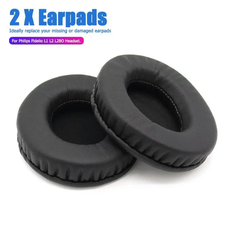 1 пара Сменные накладки для амбушюров подушечки для наушников Philips Fidelio L1 L2 L2BO чехол для гарнитуры ультра-мягкая протеиновая кожа