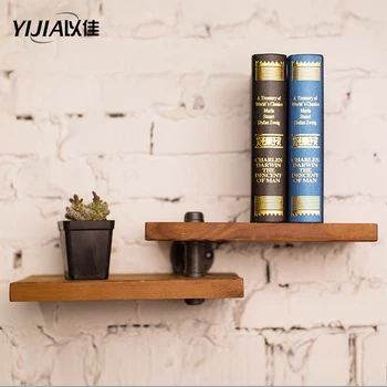 

Iron Wood American Country Do the Old Retro Shelf Shelves Showcase Industrial Water Pipes Bookshelf