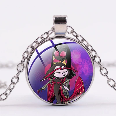 Style 19 SONGDA новейшая аниме Hazbin подвеска с изображением отеля Готический розовый мультфильм Charlotte Vaggie Alastor Подвеска Панк цепь ювелирные изделия подарок для фанатов - Окраска металла: Style 19