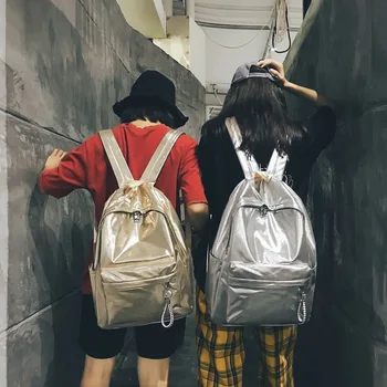 

Hip-Hop Style Mirror Surface Fashion Men and Women Backpack Female Nylon Backpack