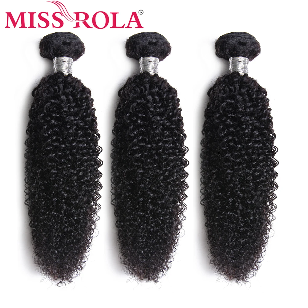 

Miss Rola hair Peruvian Kinky Curly Hair Bundles Non-Remy 100% Human Hair Weave Natural Color 8-26 inch Hair Extension 3 Pcs