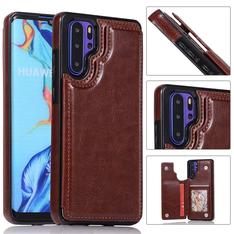Кожаный дизайнерский чехол с двойной пряжкой для Huawei Mate 20 30 P40 P30 lite pro plus визитница