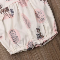 0-24M Summer Clothing Baby Girl Deer Flower Cotton Soft Romper Girls Jumpsuit Fashion Infant Clothes 5