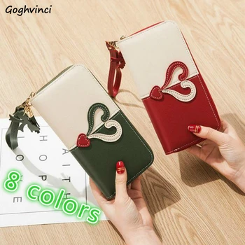 

Wallets Women Heart-Patchwork Tassel Elegant Panelled Kawaii Womens Mini Wallet 8-colors Money Bag Card-holder Causal Purse Chic