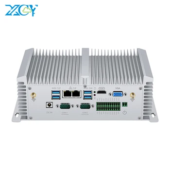 Preise Fanless Industrie Mini PC Inte Core I5 8250U I7 7500U 2 * RS232/422/485 8 * USB 2 * LAN HDMI VGA GPIO 2 * DDR4 4G LTE WiFi Windows 10