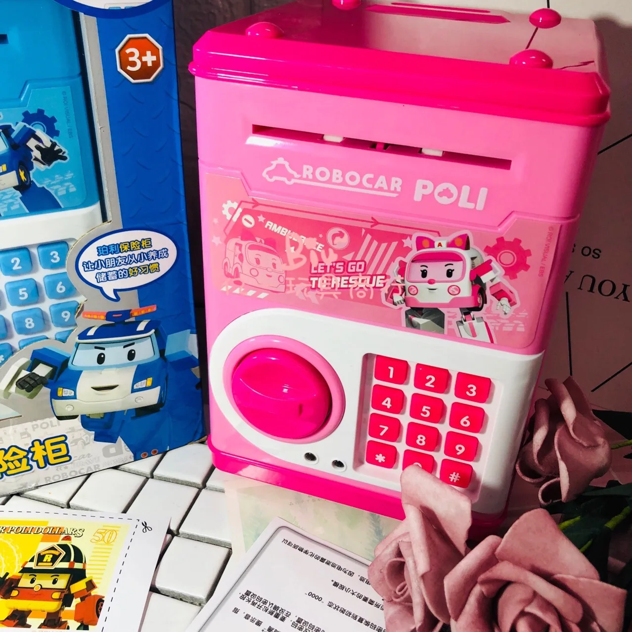 

Transformation Police Car Honeywell Roy Children'S Educational Financing Toy Saving Machine Upgraded Savings Bank 3713 Loudspeak