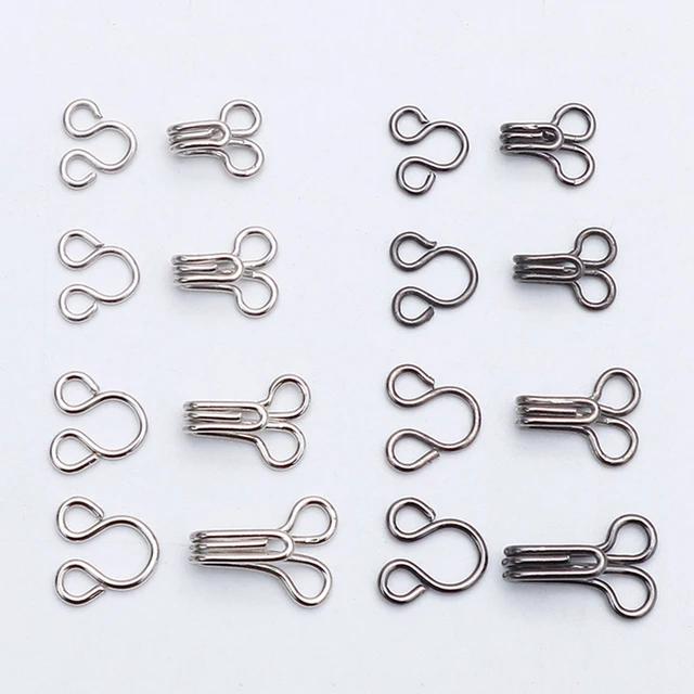 Lot De 100 Crochets & œillets En Métal Argenté Pour Soutien-gorge Et Vêtements - 13mm, Réparation & Couture DIY - 7