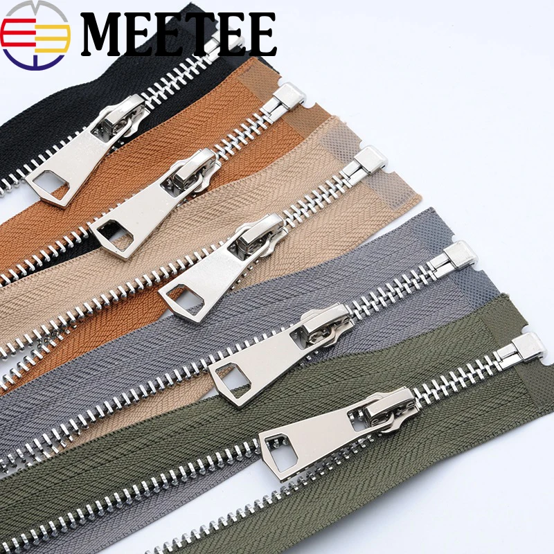Meetee 2 шт. 5 #85 см открытые металлические застежки-молнии для шитья куртка на молнии