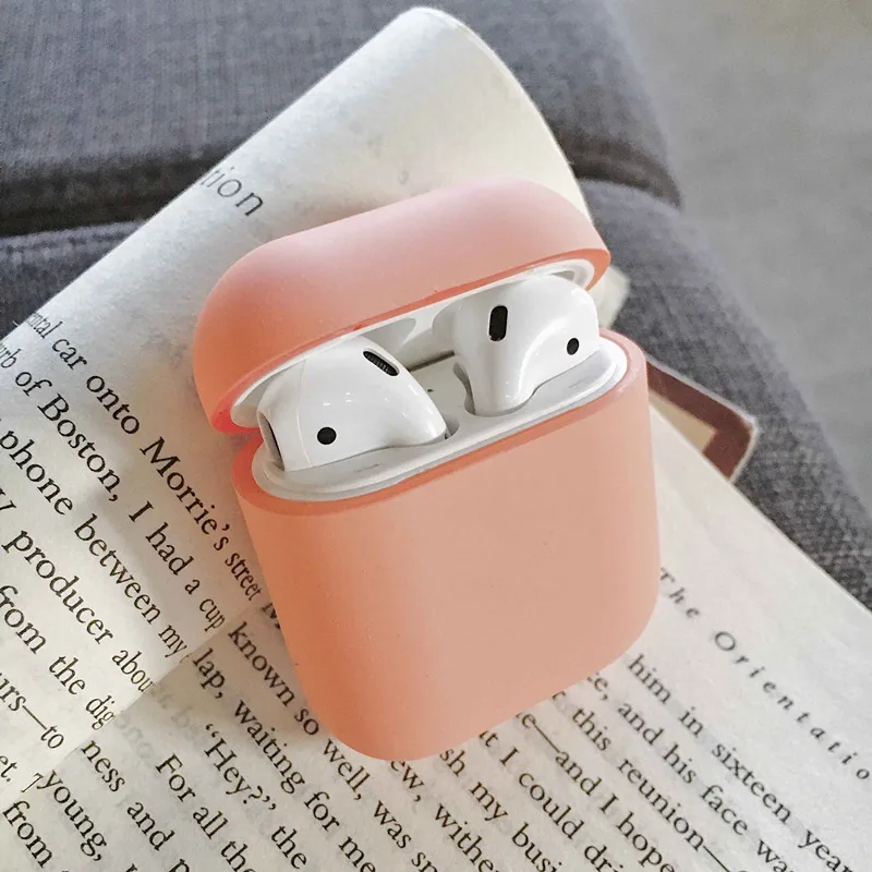JFS Для Apple Airpods 1 2 беспроводной Bluetooth чехол для наушников Яркая Цветная матовая Сумочка для AirPods Чехол Жесткий ПК милый чехол - Цвет: JFS