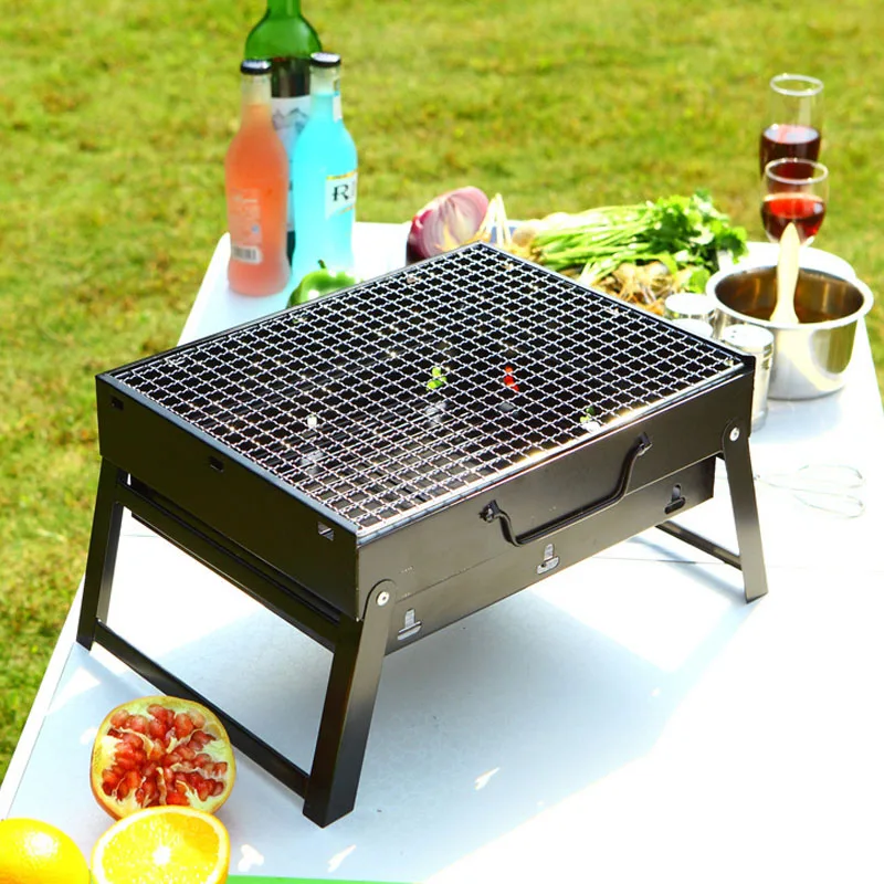 Barbecue Portable Petit Barbecue à Charbon de Table Domestique Pliable Barbecue Extérieur/Camping/Piquenique 