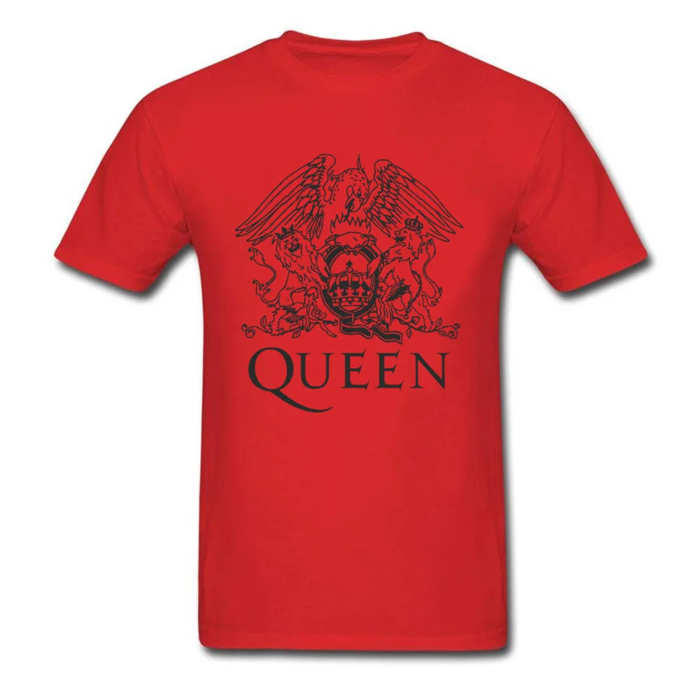 Queen_-_Crest_Logo_2079 Fashionable Labor Day All Cotton O Neck Adult Tops Shirt Custom Tees 2018 Hot Sale Short Sleeve T Shirt Queen_-_Crest_Logo_2079 red