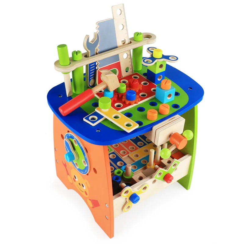 

Children Wood Disassembly Tool Table Emulate Toy Screw And Nut Combination Assembly Repair Tools