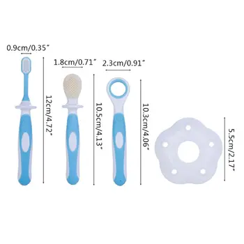 

3 Pcs/Set Baby Training Teeth Brush 3Stage Oral Care Set Newborn Soft Toothbrush QX2D