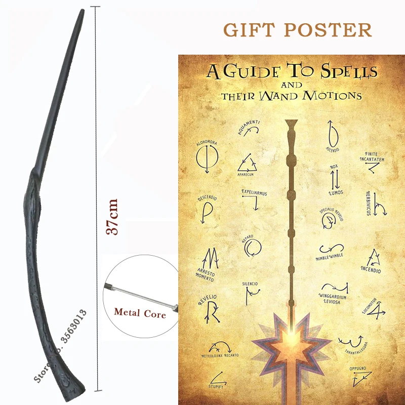 33 Kinds Potters Wizard Training Wand COS Luna Bellatrix McGonagall Narcissa Lucius Malfoy Harried Magical Wand with Gift no Box