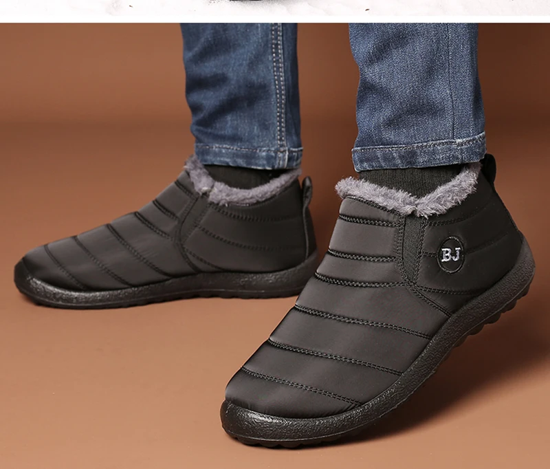 Зимняя мужская обувь; мужские ботинки; Теплые ботильоны на толстом меху; Мужская обувь; водонепроницаемые зимние ботинки; botas hombre; зимняя обувь унисекс