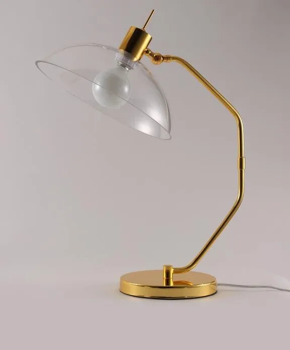 

Modern glass table lamp gold desk lamp for living study room