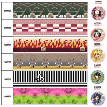 

Cute 10yards Japanese cartoon pattern printed grosgrain ribbon,planar resins 30 pcs