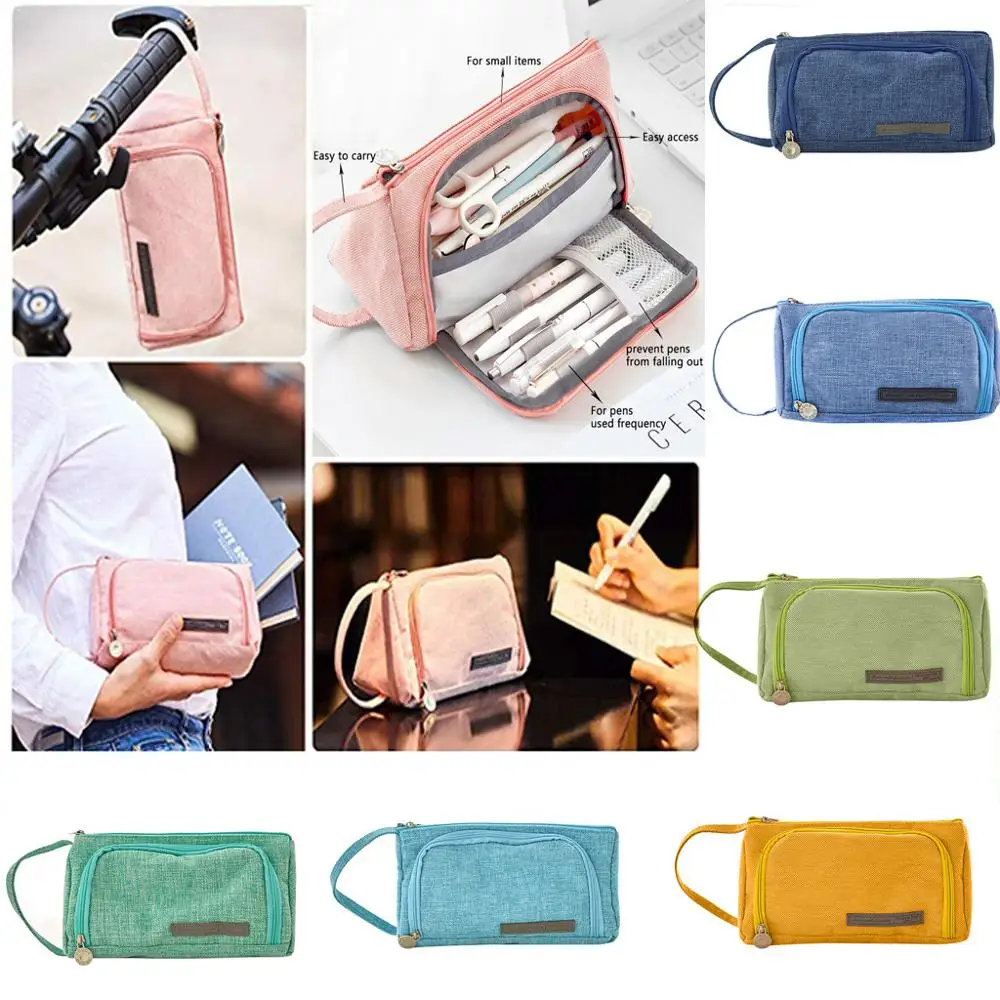 Portable Stationery Supplies School Pencil Case Large Capacity Bag Girls Gift