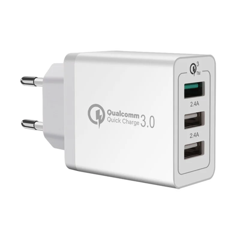 3 порта быстрое зарядное устройство QC 3,0 30 Вт USB зарядное устройство для iPhone X 8 iPad samsung S9 huawei Xiaomi Hi 888
