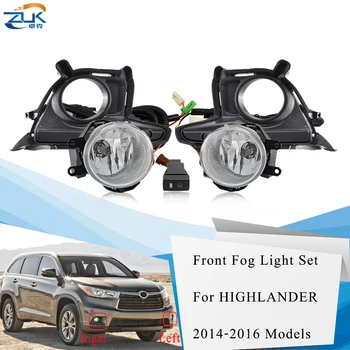 

ZUK Front Bumper Fog Light Set With Bracket Bulb Wiring Harness Switch For TOYOTA For Highlander / Kluger 2014-2016