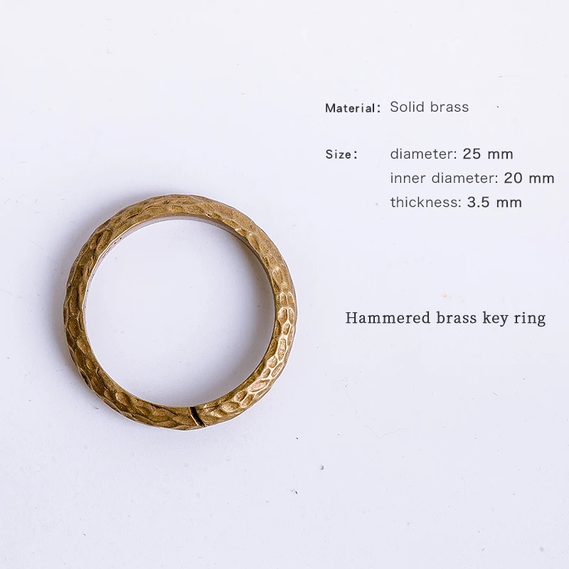 Медное кольцо tist. Wu, медное кольцо ручной работы, латунное разъемное кольцо, металлический круг, брелки, бронзовый сплав цинка, аксессуары для DIY