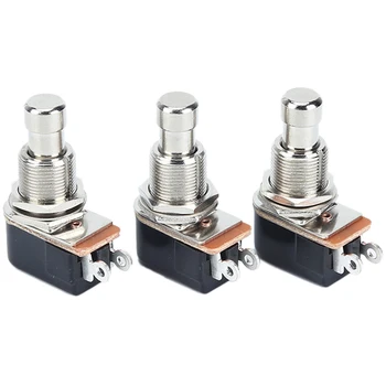

50PCS Contact Button Switch OFF-(ON) Instant SPST PBS-24B-4 for Guitar Effect Foot Switch