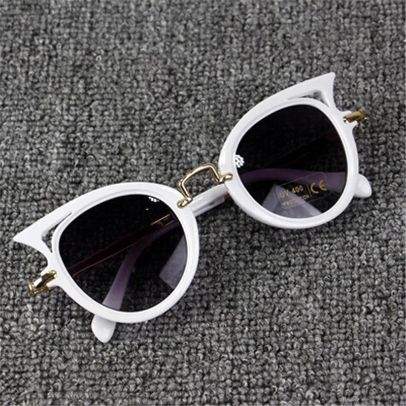 Longkeperer детские солнцезащитные очки для девочек брендовые Детские очки с кошачьими глазами для мальчиков UV400 детские солнцезащитные очки милые очки оттенки очки - Цвет линз: White