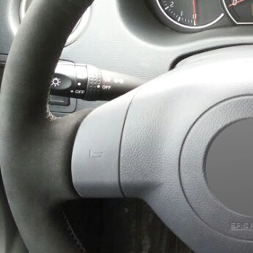 Черный замшевый чехол рулевого колеса автомобиля для Suzuki SX4 2006-2013 Swift 2005-2011 Splash Alto 2007- Opel Agila Vauxhall Agila