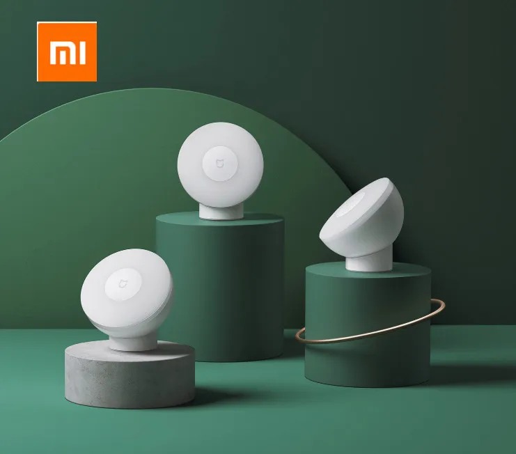 Xiaomi Mijia светодиодный индукционный ночник 2 лампы Регулируемая яркость инфракрасный умный датчик человеческого тела с магнитной основой