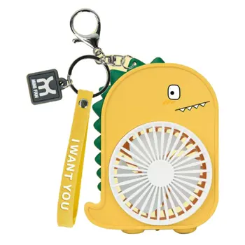 

Mini USB Fan Portable Handheld Ventiladors Rechargeable Handy Air Cooling Fan Mini Cartoon Dinosaur Keychain
