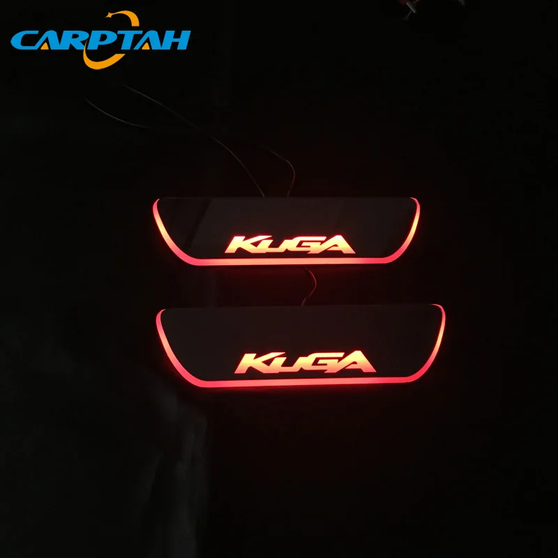 CARPTAH отделка педали автомобиля наружные части светодиодный порог Накладка дорожка динамический стример светильник для Ford Kuga 2013