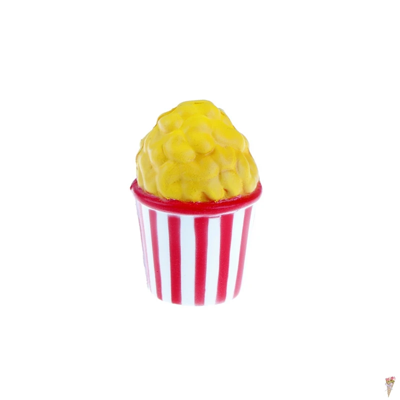 mini Popcorn shape Банановый Squishy медленно поднимающийся Рождественский Декор Jumbo молочный ящик мопса уход за кожей лица Подвески с ремешками для телефона Squeeze стресс стрейч хлеб подарок для детей - Цвет: mini Popcorn shape