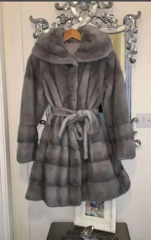 80cm hood 80 см длинна новое натуральное меховое пальто для женщин зимнее Норковое меховое пальто с капюшоном длинное натуральное Мужское пальто из меха норки пальто женский натуральный жакет из меха - Цвет: 80cm hood