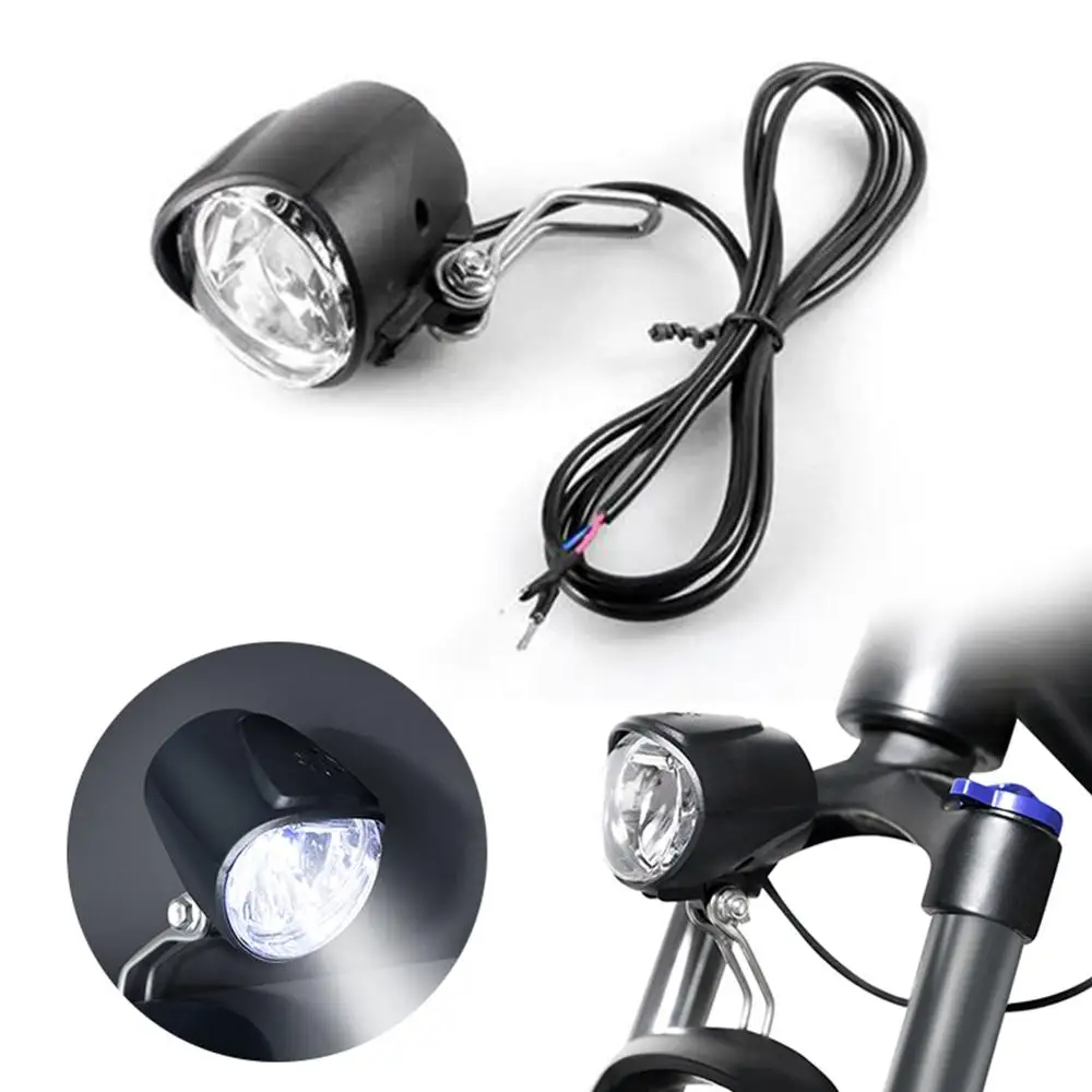 Front LED Headlight eBike Light Bicycle Lamp 6V Bike Light Electric Bicycle Safety Warning Rechargeable Bike Accessories