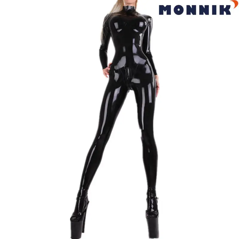 MONNIK латексные женские костюмы с носками 0 4 мм Уникальные резиновые Боди