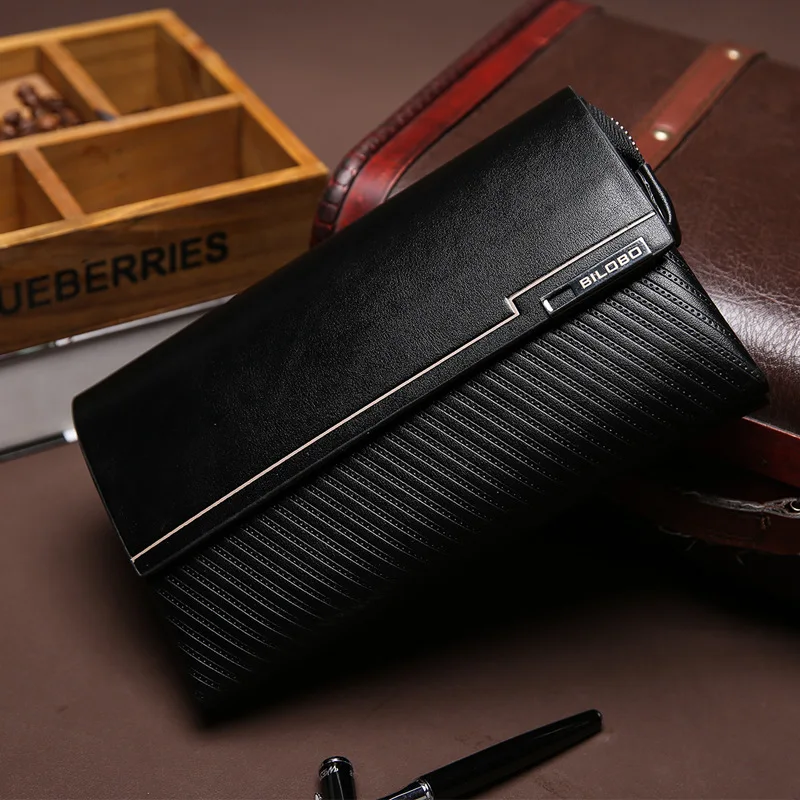 

Men Business Crocodile Pattern Clutch Casual Leather Wallet Long Handbag Men's Cowhide Men's Clutch Bag
