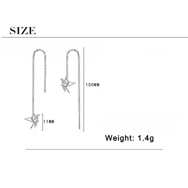 XIYANIKE 925 серебро новая простая бумага кран Висячие серьги для женщин модные элегантные серьги подарок для пары