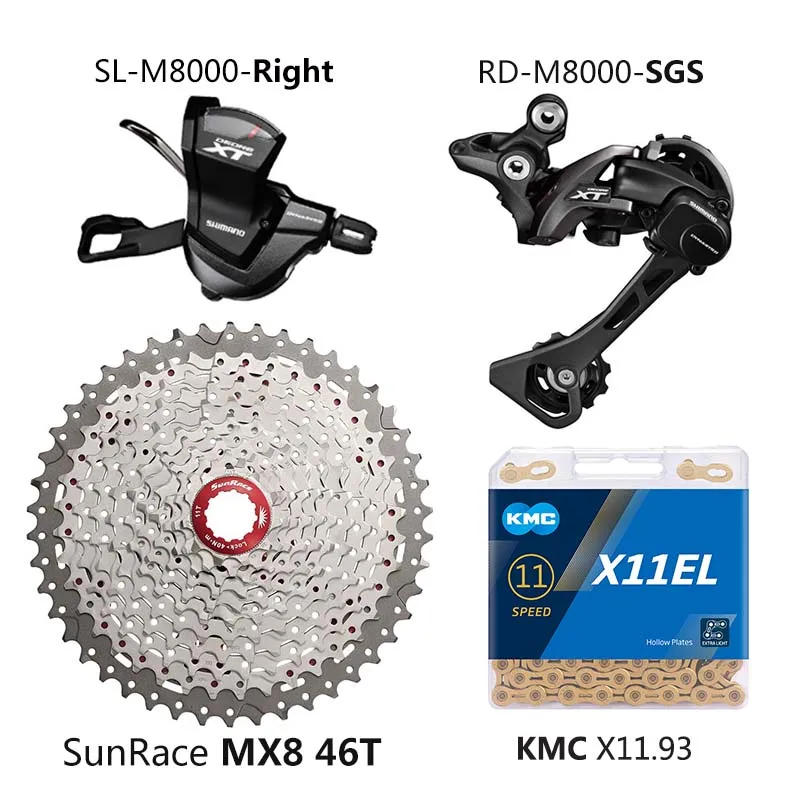 Shimano Deore XT M8000 Groupset MTB горный велосипед 1x11-Speed 46T 50T SL+ RD+ CSMX80+ X11.93 X11EL M8000 рычаг переключения заднего хода