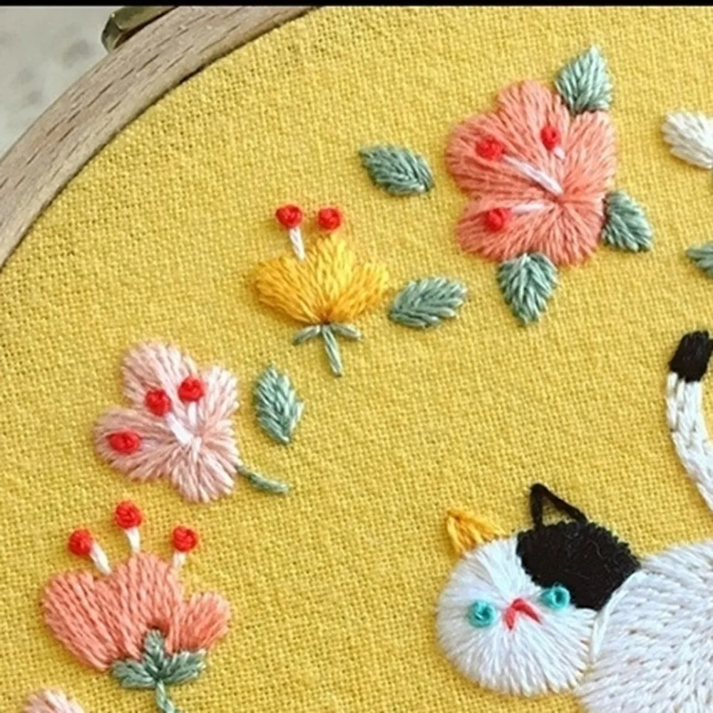 Вышивка DIY Материал посылка восхитительные котики; 3D Вышивка крестом Наборы стиле ручной работы; Прошитые мужские рукоделие поставки 15X15 см