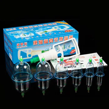 

6/12 PC Vacuum Cupping Set Chinese Medical Cupping Cups Cans Suction Cup Therapy Back Body Detox Massage Anti Cellulite Massager