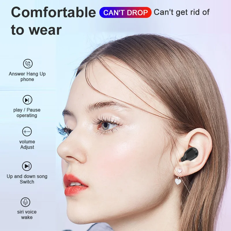 TWS Headphone Bluetooth Earphone HIFI Sounds Wireless Headphones Handsfree Headset Stereo Gaming Headphones For iPhone Samsung