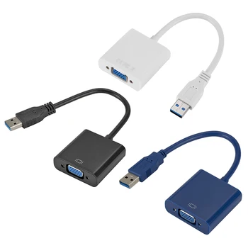 

USB 3.0 to VGA Video Display Adapter 1080P Multi-Display External Converter Cable for Laptop PC Monitor Projector Windows 7/8