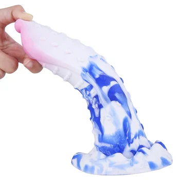 Realistic Dildo with Suction Cup Vaginal G-Spot Massage Anal Plug Sex Toy Huge Tongue Dildos Dragon Dildo Female Sex Toys 6