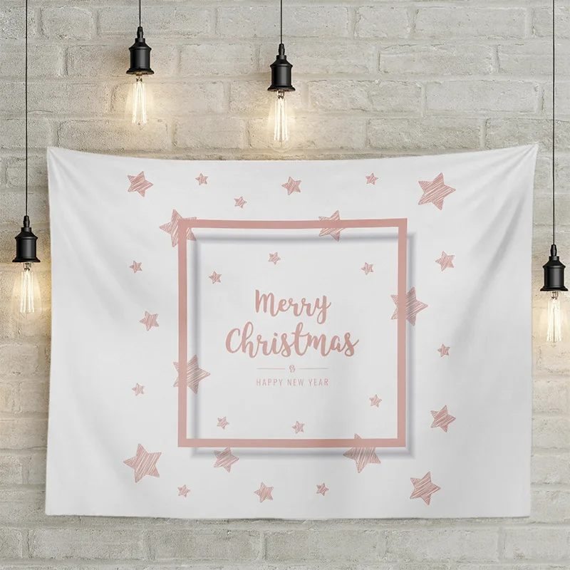Снеговик МАНДАЛА ГОБЕЛЕН белый Merry Christmas настенный гобелен для гостиной украшение дома скатерть для пикника пустой - Цвет: 7