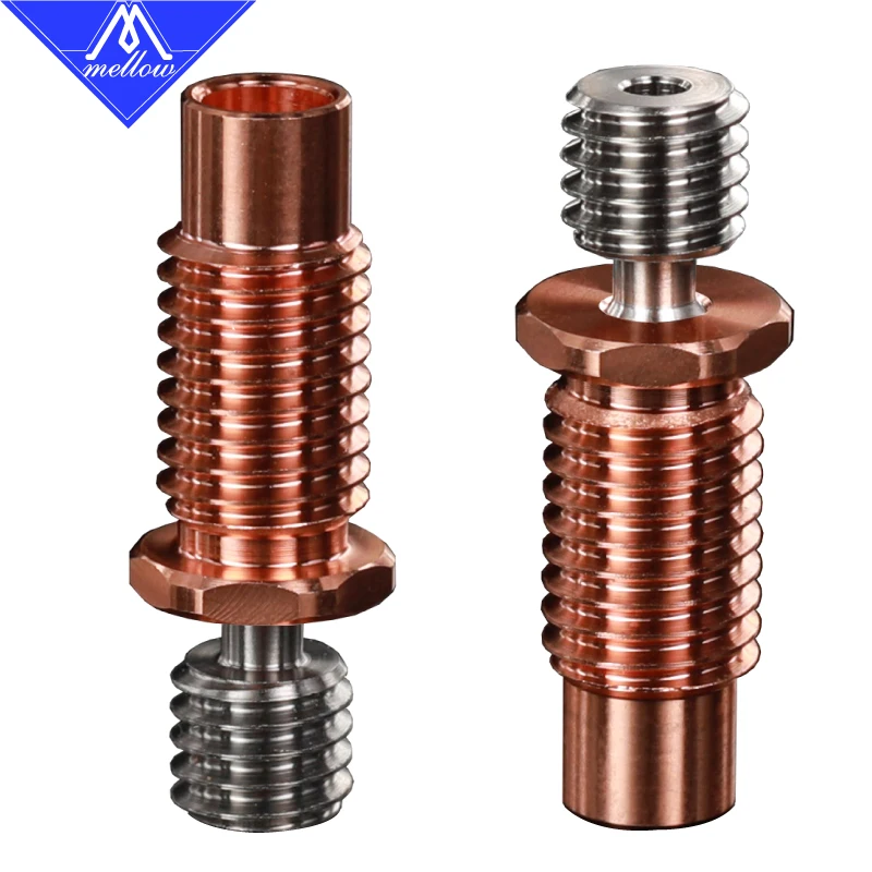 Quebra de Calor Bocal da Impressora Garganta para 1.75mm Mellow All-metal Titanium & Cobre 3d E3d v6 Hotend Aquecedor Bloco 2021 nf V6-tcrazy - Imagem 6